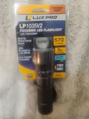 LUX PRO LP1035V2 FOCUSING LED FLASHLIGHT with TACKGRIP 570LUMENS 22HR RUNTIME!