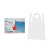 Livingstone Disposable White Apron Recyclable LDPE Bib Type 85 x 150cm 100 Box