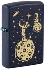 Zippo 46423, Astronauts Lost in Space Design, Navy Blue Matte Lighter, NEW