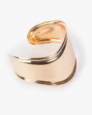 Gold Wide Wavey Cuff Bracelet
