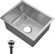 24X18X9 In. Undermount Kitchen Sink 304 Stainless Steel, Single Bowl under Mount