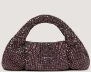 Stuart Weitzman Moda Shine Crystal Mesh Mini Tote Bag Amethyst NEW