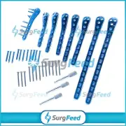 3.5mm Distal Tibia Medial Plates 10 Pcs Set Titanium Veterinary Implants Screws