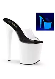 Pleaser FLAMINGO-801UV 4 Inch Platform Slide, Neon Uv Reactive