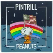 ⚡RARE⚡ PINTRILL x PEANUTS Rainbow Astronaut Snoopy Pride Pin *BRAND NEW* ️‍