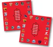 Official AFL All Team Logos Paper Serviettes Napkins 16 Pack Grand Final Party