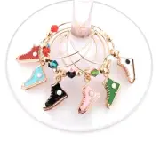 Girl's Night Wine Charms, Sneaker Shoe Wine Charms, Bachelorette Party Wine C...