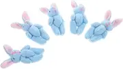 Abaodam 5pcs Jointed Rabbit Plush Cute Small Animal Stuffed Bunny for Easter Lightweight Soft Material for Birthdays Weddings