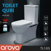 Toilet Suite Back to Wall Faced Ceramic Soft Close Square S P Trap Dual Flush