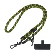 Phone Lanyard Adjustable Neck Lanyard with Patch Fluorescent Army Green 1 Pack