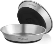 Cat Bowls,2Pcs Stainless Steel Cat Bowl for Food & Water,Whisker Fatigue Shallow