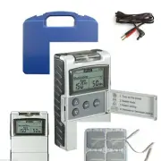 PHYSIO digital COMBO STIM+ Tens MACHINE 2 in 1unit Muscle stim,4 + 4 bonus pads