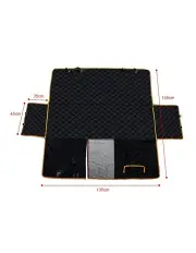 [SOGA] Pet Oxford Cloth Waterproof Car Cover Back Seat Protector Hammock in Mat Black