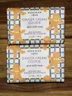 2X Beekman 1802 Goat Milk Bar Soap Ginger Cream Cookie Holiday Palm Size 3.5 oz
