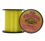 Mr. Crappie MC6HV Mega Spool Line, 6-Pound, 1500-Yard, Hi-Viz