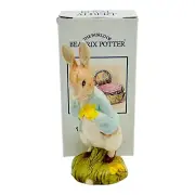 Royal Albert Beatrix Potter Peter With Daffodils Figurine 1996 NEW SIGNED RARE