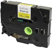 Compatible TZe-C11 TZ-C11 Black on Fluorescent Yellow 6mm x 8m Label Tape for PT-1000 1005 1010 9600 D210 D210VP D400 D450VP D600VP E300VP H101C H101GB H105 H110 H300 H500 P700 P750W