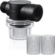 Honoson 3 Pcs Water Pump Strainer Filter Set Include Twist On Pipe Strainer and Extra 50 Mesh Stainless Steel Filter Screen, RV Replacement 1/2 Sediment Twist On Pipe Compatible with WFCO Pumps