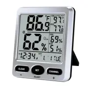 Thermometer Indoor Digital LCD Hygrometer Temperature Humidity Meter Alarm Clock