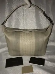 Bottega Veneta Woven Neutral Quilted Leather Metallic Threads Detail Purse Bag