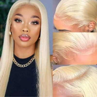 613 HD Lace Frontal Wig 13x4 Straight Lace Front Wig 30 32 34 36 Inch Blonde