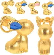 [COHEALI] 6pcs Diy Jewelry Rabbit Charms Pendants Alloy Jewelry Charms for Bracelet Making