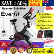 Everfit Spin Bike Exercise Bike Flywheel Fitness Commercial Workout Gym Black AU