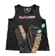LuLaRoe 2X "Revolution" Strong Tank & Leopard Cheetah Brave RISE Workout NEW