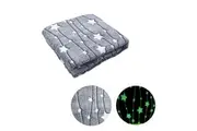 Grey Stars Glow in the Dark Throw Rug 125x152 cm