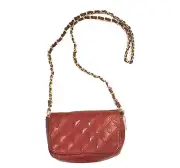 NWT BIG BUDDHA Patent Leather Shoulder Bag with Gold Chain Strap