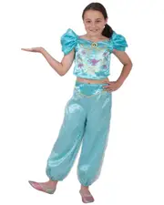Jasmine Sparkle Deluxe Girls Costume