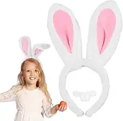 HarnyLoom Easter Bunny Ears Headband Kids Adult - Soft & Fluffy Rabbit Ears Headband Plush Bunny Teeth Perfect for Bunny Costume Dress Up Accessories Easter Parties, Egg Hunts Spring Celebrations