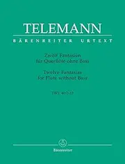Barenreiter 12 Fantasies for Flute without Bass Book