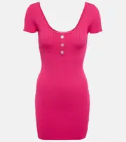 [Live The Process] Live The Process Saros ribbed-knit minidress AU 14 pink