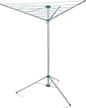 Minky Freestanding Portable Rotary Airer Washing Line for Indoor, Outdoor, or Camping Use, Silver