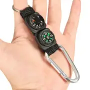 3in1 Climbing Compass Camping Survival Tools Keychain Compass Thermometer Hanger