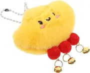 FIXOSHEE Funny Plush Doll Keychain Ornament Adorable Soft Ingot Pendant for Back Squeaky Design Cute Hanging Plush Decoration for Women and Bag Charm
