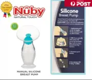 Nuby Manual Breast Pump Suction Silicone BPA-free Breastfeeding Baby Milk Saver