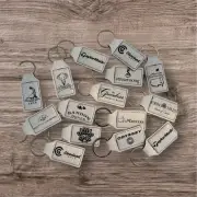 60 Bulk Custom Personalized Golf Ball Keychain Golf Bag Tag Leather Key chain