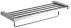 Towel Rack Rail Shelf Square Chrome Wall mounted Bathroom