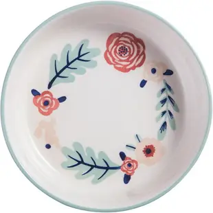 北歐風家居四季花系列湯盤陶瓷家用中式創意圓形盤子裝菜盤深盤