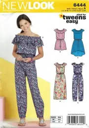 New Look 6444 Ruffle-Shoulder Romper, Jumpsuit & Dresses Sz 8-16 UNCUT Pattern