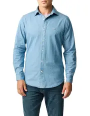 [Rodd & Gunn] Homestead Long Sleeve Sports Fit Shirt in Stonewash