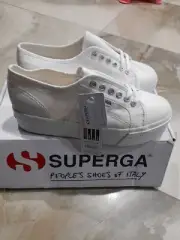 SUPERGA UNISEX 2790 LINEA UP AND DOWN (WHITE) men size us 7.5 women size us 9 .