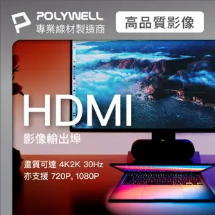 POLYWELL 7合1轉接器 type C 轉 HDMI USB3.0 3孔 Micro SD 讀卡器