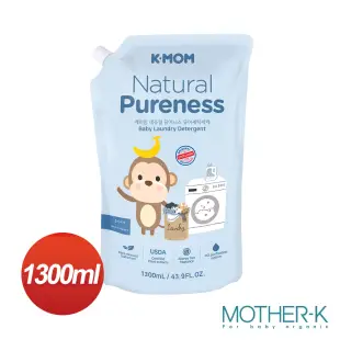 韓國K-MOM 有機植萃嬰幼兒洗衣精 補充包1300ml