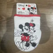 DISNEY "MICKEY" AND "MINNIE" MOUSE KISS 2 PACK OF OVEN MINI MITTS POTHOLDERS NWT