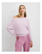 [Country Road] Feather Yarn Knit in Crepe Pink