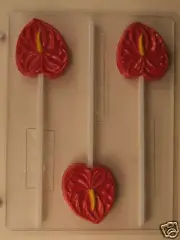 ANTHURIUM FLOWER (3) CHOCOLATE CANDY MOLD DIY GARDEN WEDDING PARTY FAVOR FAVORS