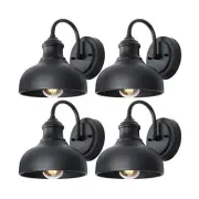 7in Outdoor Barn Light Outside Gooseneck Lights with Wall Mount Small Black B...